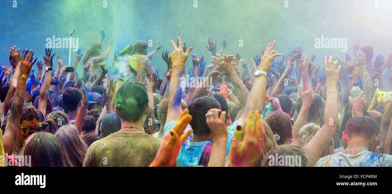 Holi Festival celebration Stock Photo