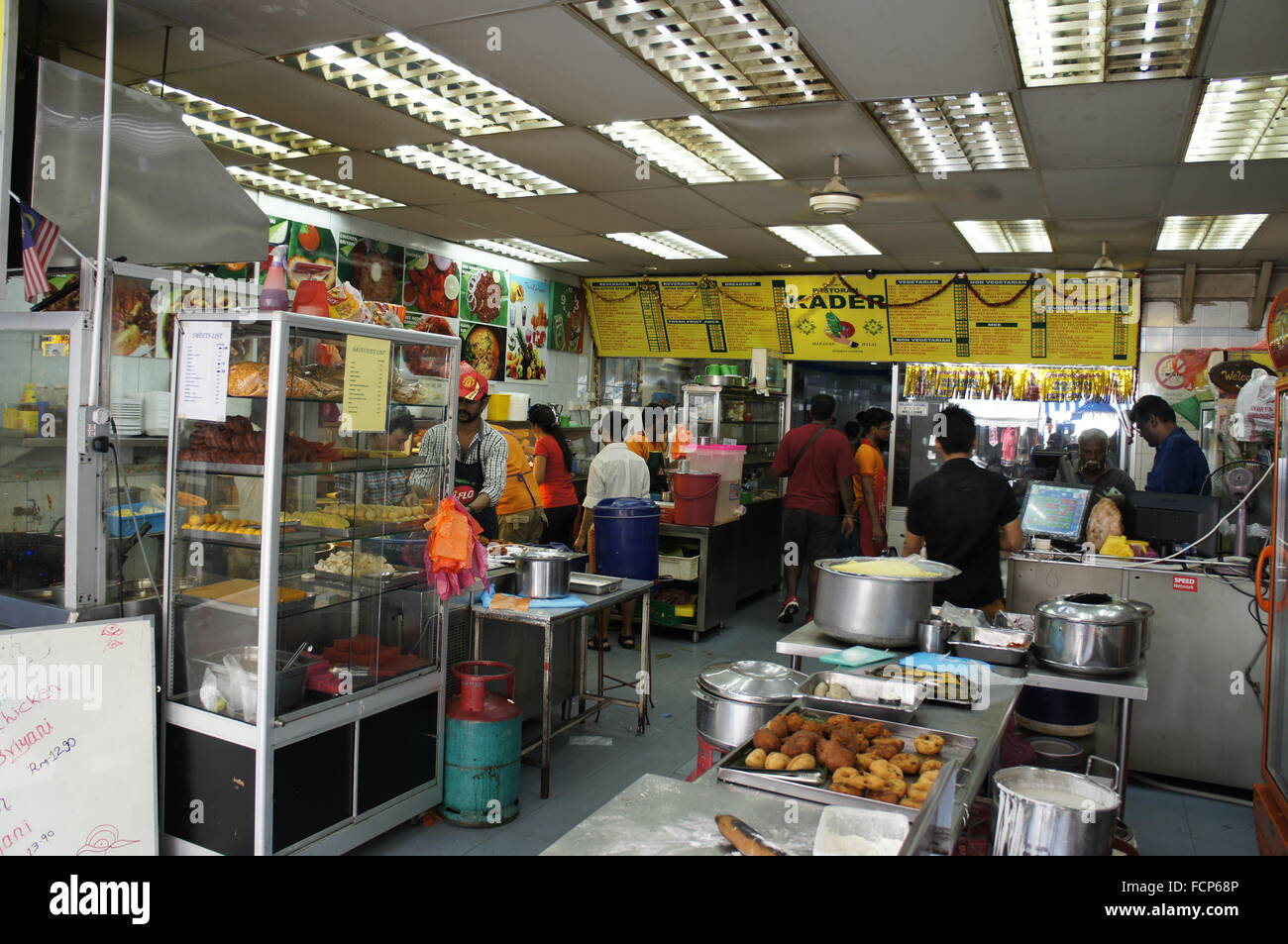 Indian muslim restaurant in Little India, Kuala Lumpur, Malaysia Stock