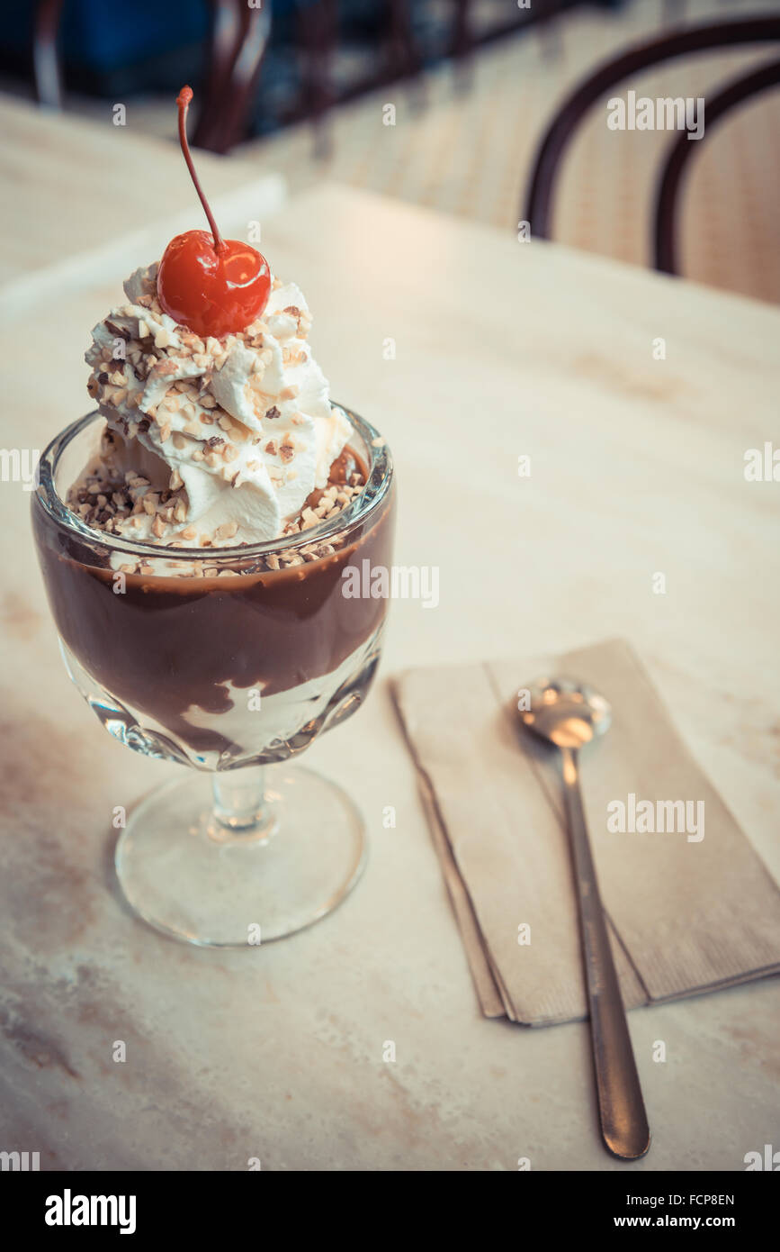 Famous Hot Fudge Sundae ice cream in Ghirardelli Square 4 Stock Photo