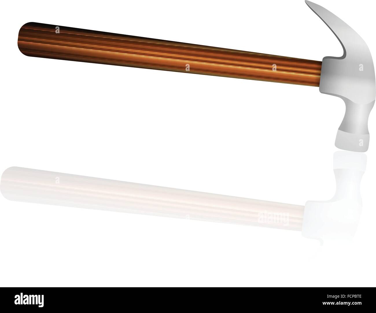 Hammer on a white background. Vector illustration Stock Vector Image ...