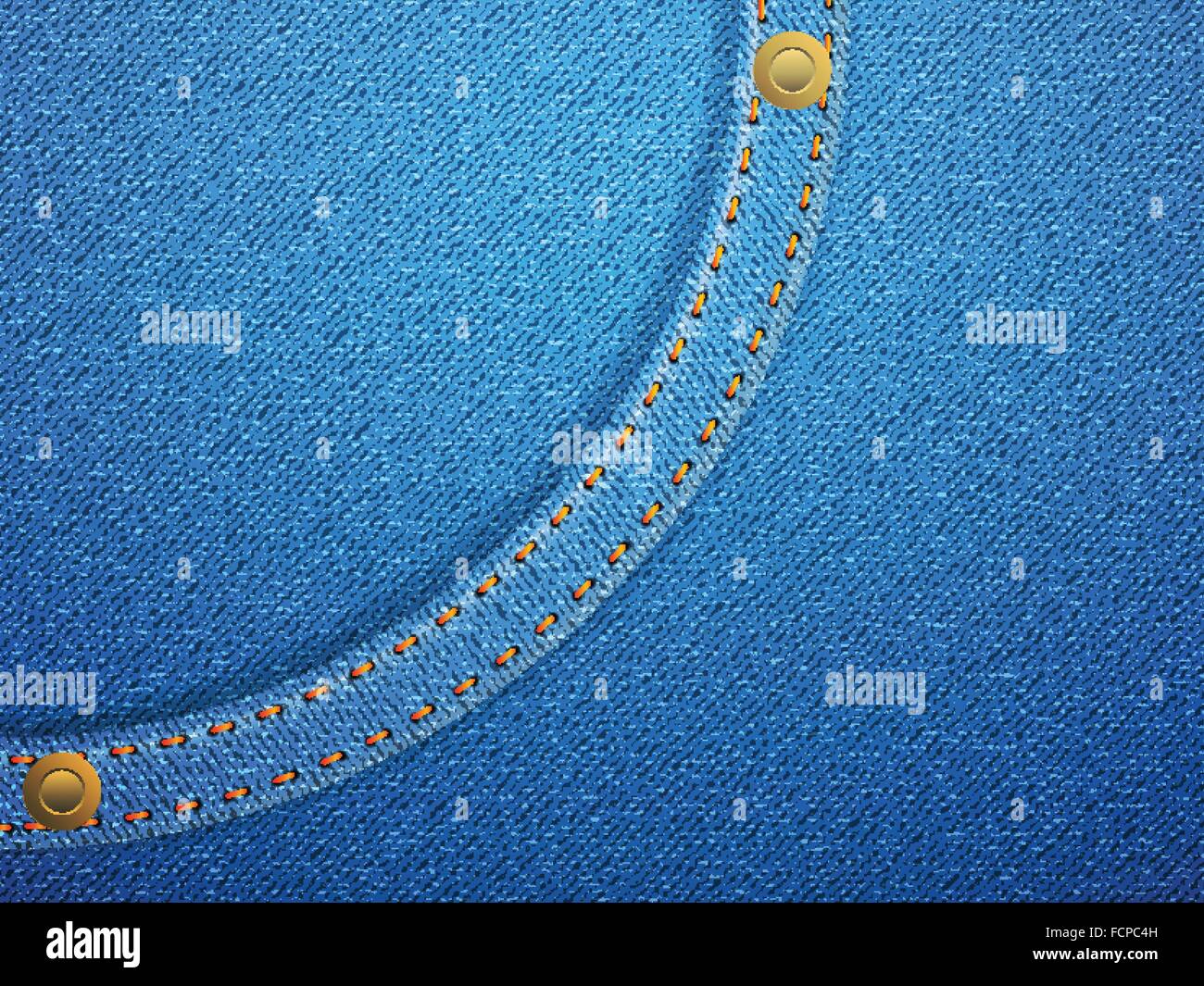 Blue denim pocket texture background. Vector illustration Stock Vector ...