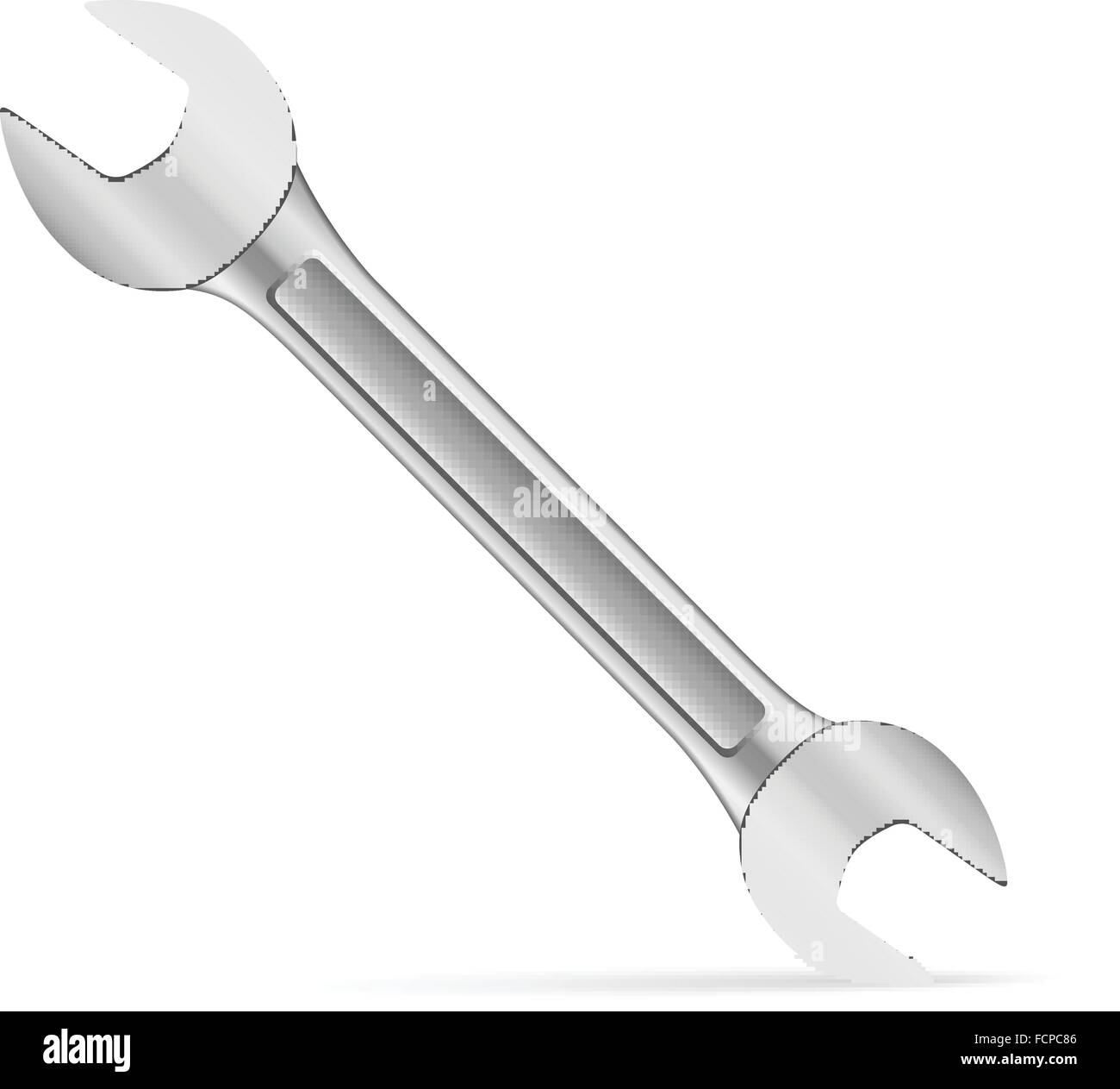 Wrench on a white background. Stock Vector