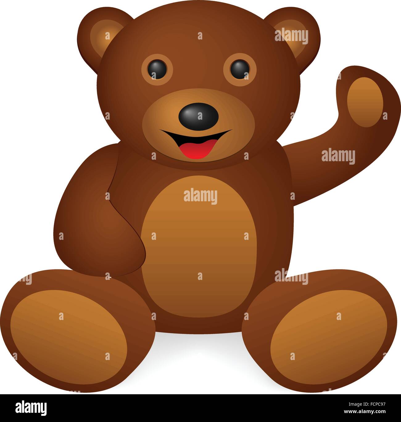 Teddy bear on a white background. Vector illustration Stock Vector ...