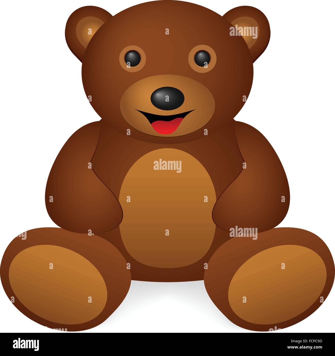 Teddy bear on a white background. Vector illustration Stock Vector ...