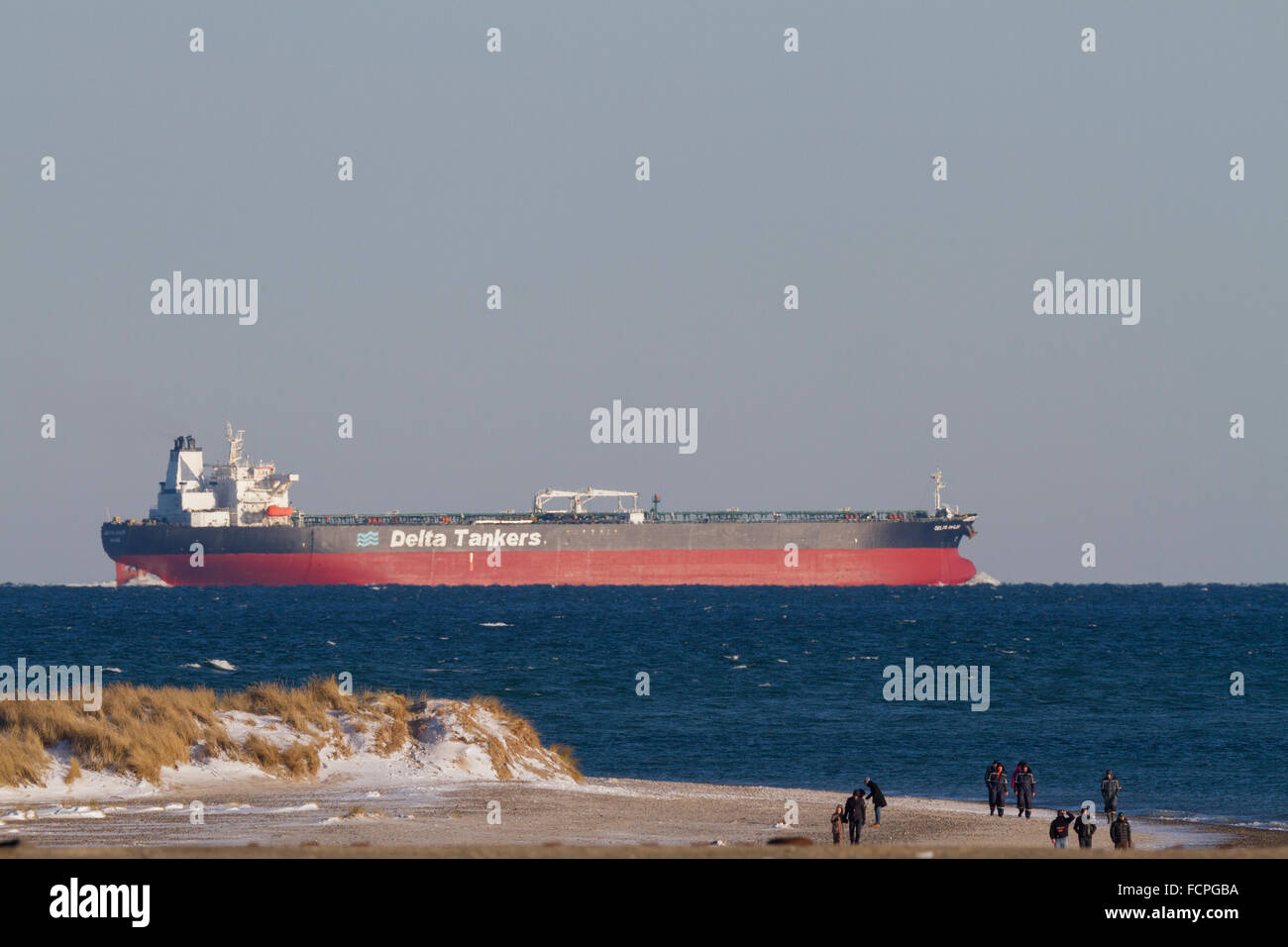A Delta Tankers ship off Skagen. Stock Photo