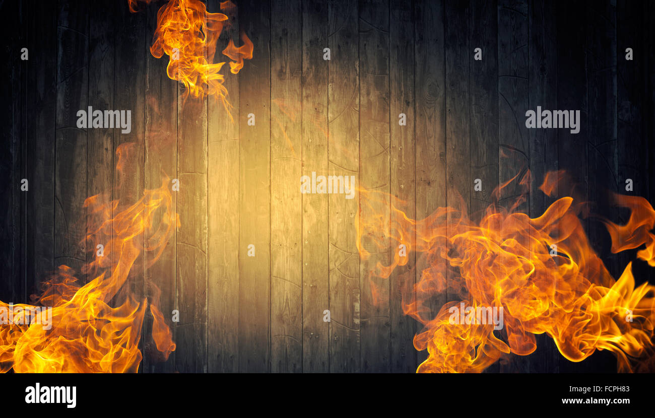 Fire outbreak on an abstract background from the sides Stock Photo - Alamy