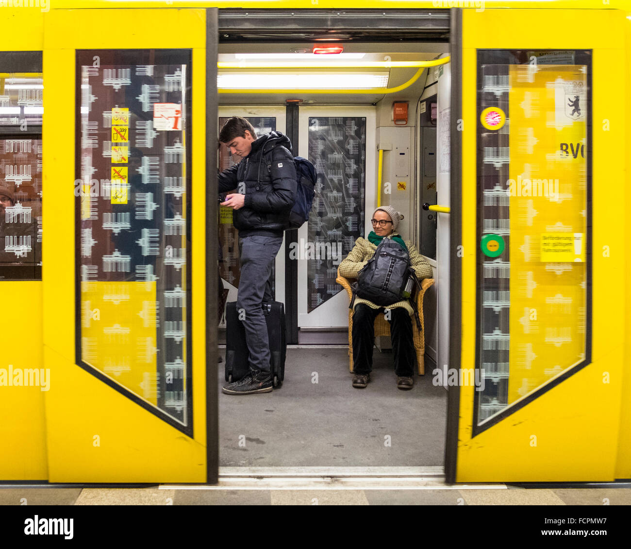 Berlin U-bahn - U5 Magdalenenstrasse underground railway train with ...