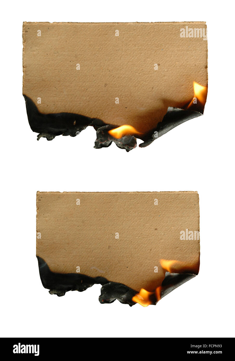 burning paper Stock Photo