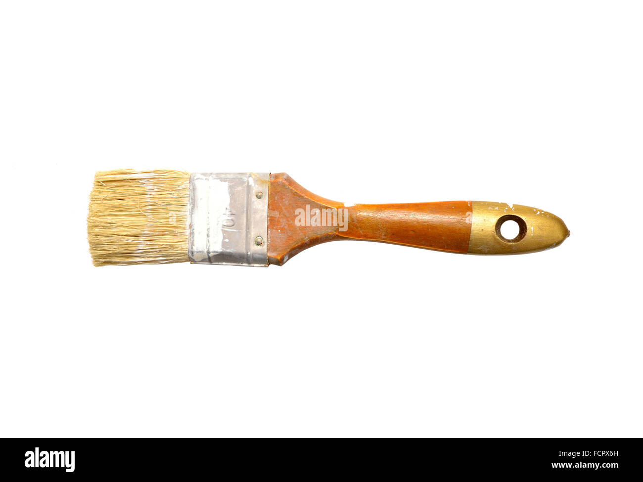 dirty paint brush isolated over white background Stock Photo Alamy