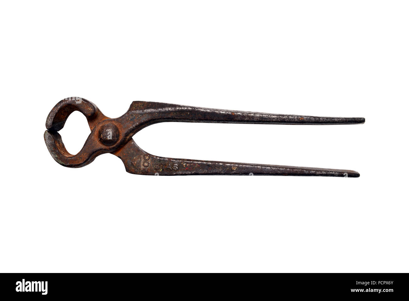 old tongs claw carpenter isolated white background Stock Photo Alamy