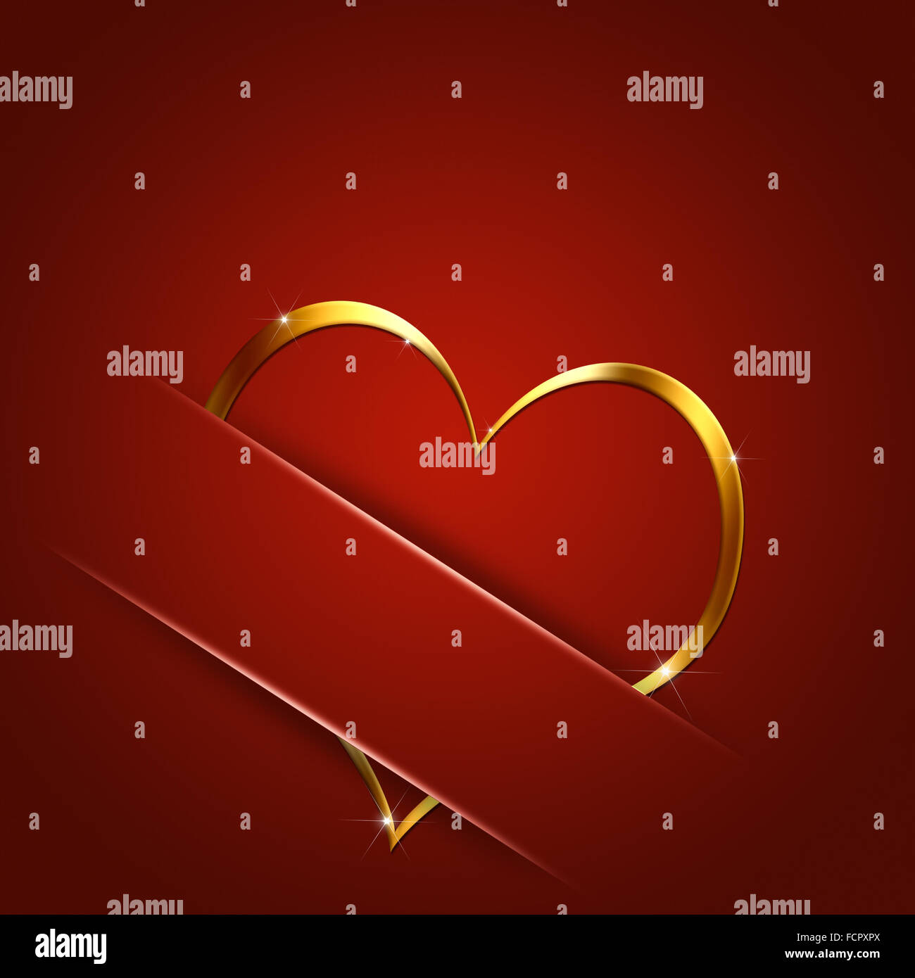 abstract heart valentine red background for gift cards Stock Photo