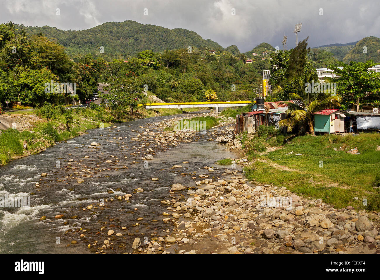 The Roseau River Reseau Dominica West Indies Stock Photo Alamy