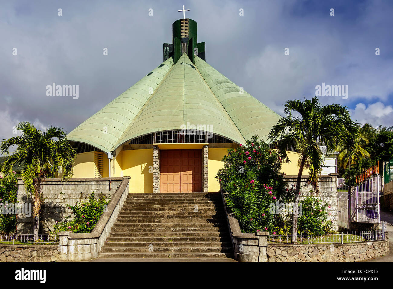 Pottersville Goodwill Church Roseau Dominica West Indies Stock Photo
