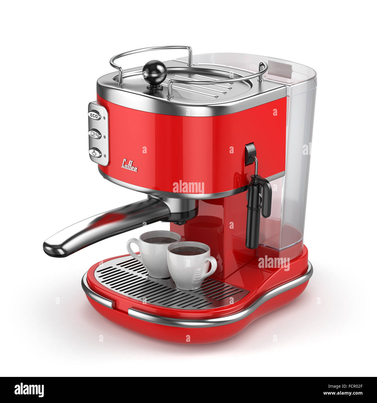 Black white image espresso machine Cut Out Stock Images & Pictures - Alamy