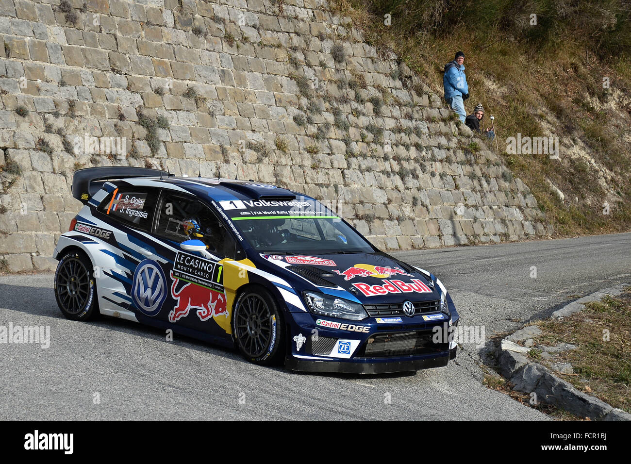 Monte Carlo Monaco France. 24th Jan 2016. WRC Monte Carlo Rally
