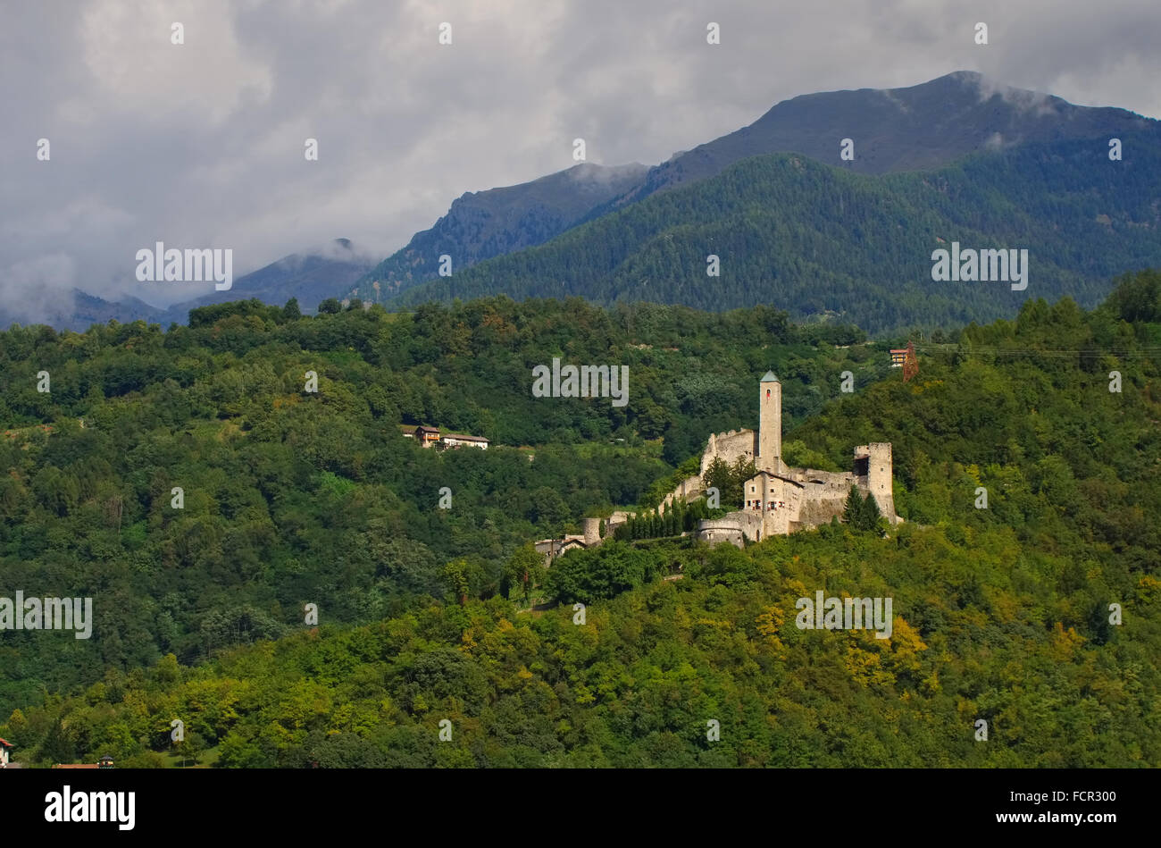 in der Nähe von Borgo Valsugana im Trentino, Castel Telvana - near Borgo Valsugana in Trentino, the Castel Telvana Stock Photo
