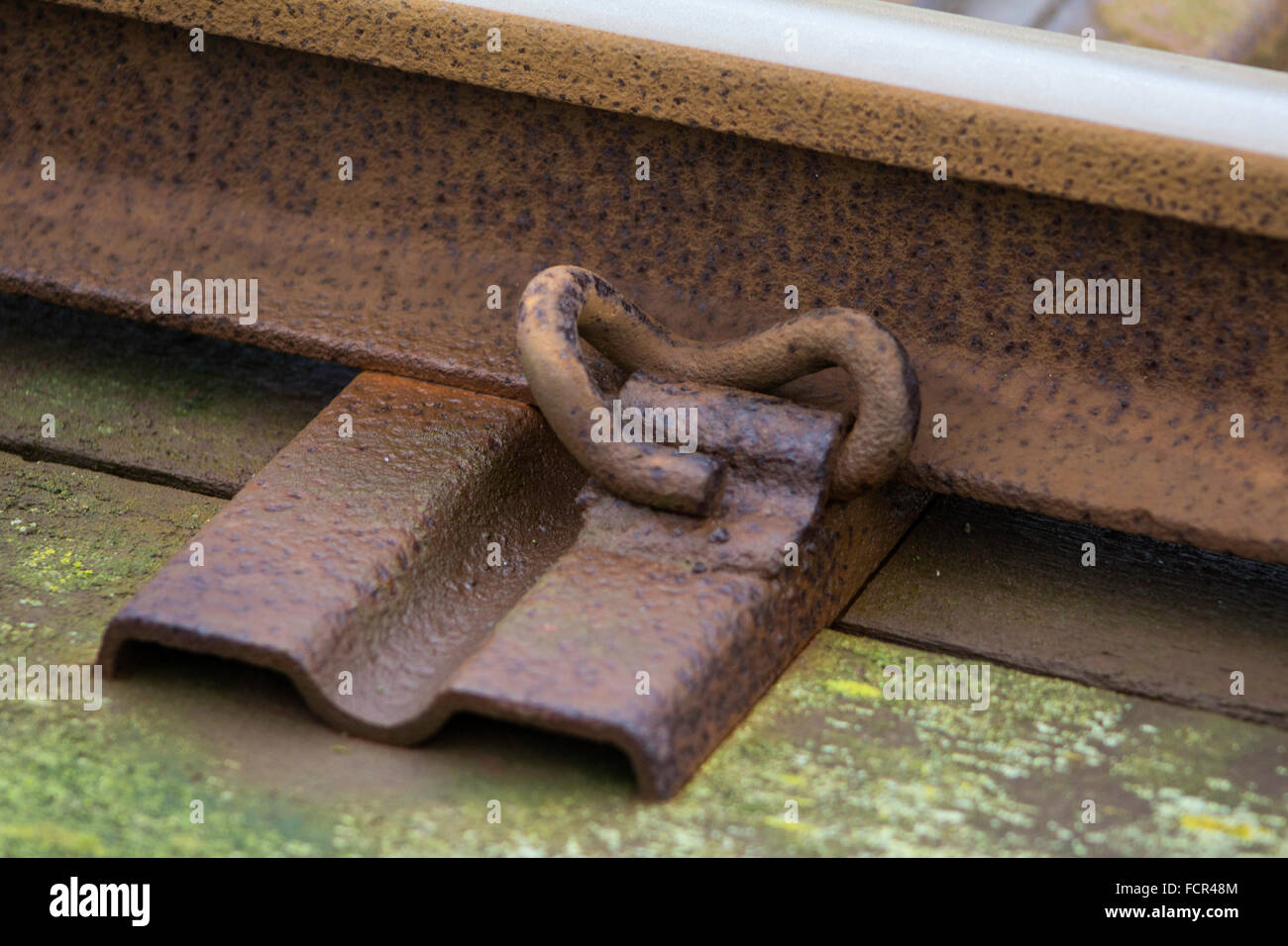 Rusty Railway Sleeper From Southend Pier Stock Photo