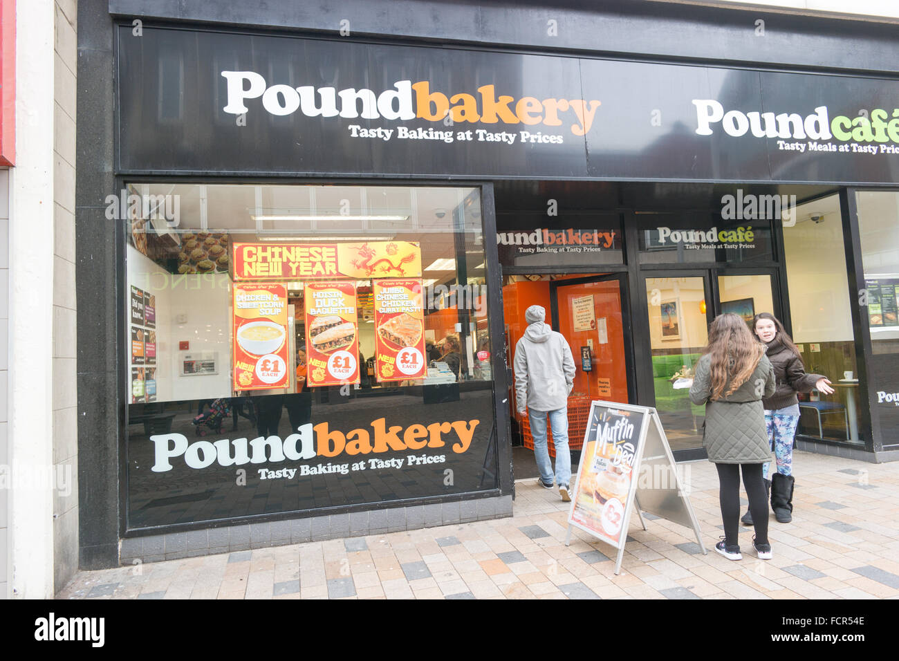 Poundbakery food store on Church street Blackpool Stock Photo Alamy