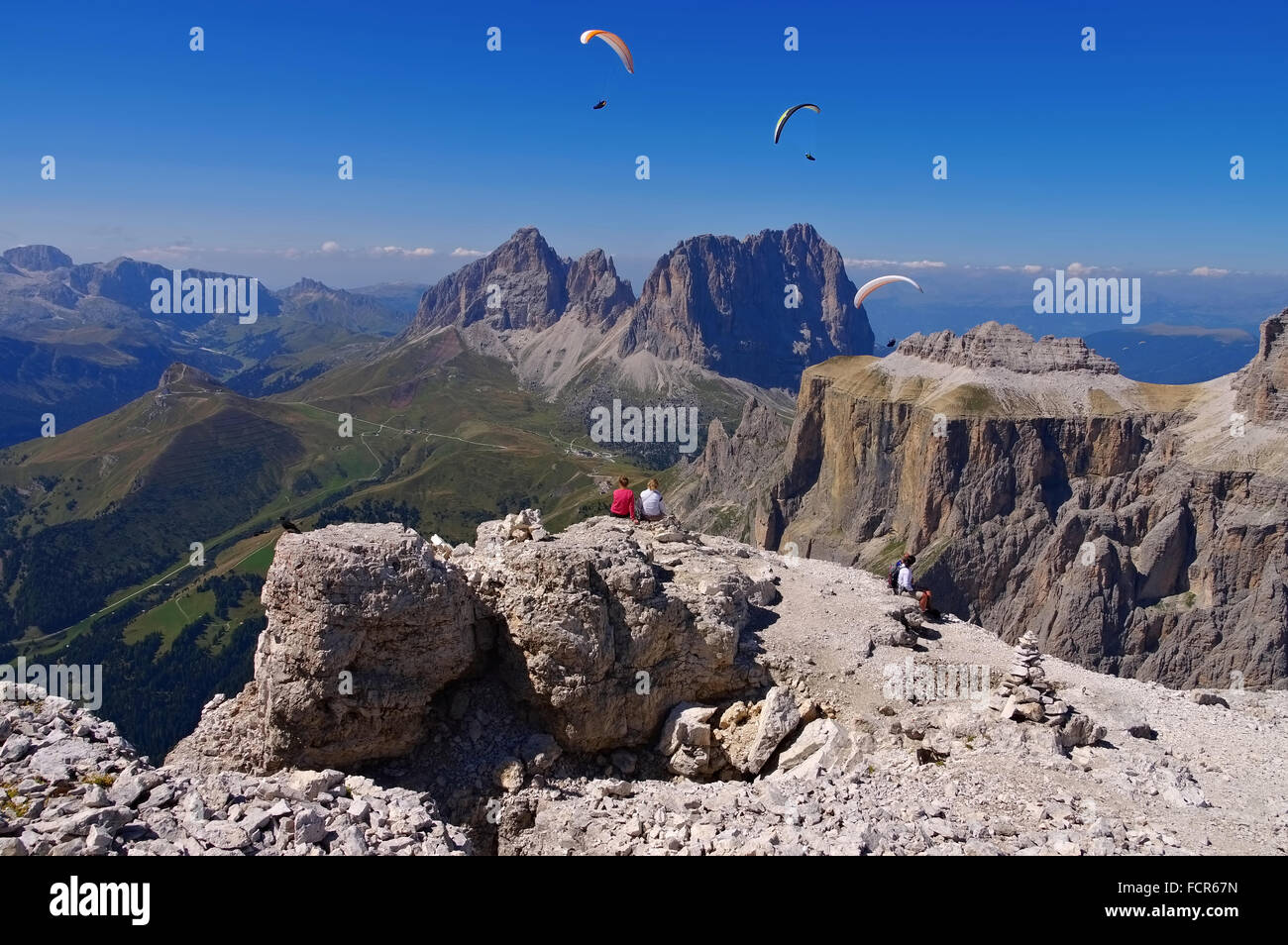 Sella Gruppe in Dolomiten, italienische Alpen - Sella group in ...
