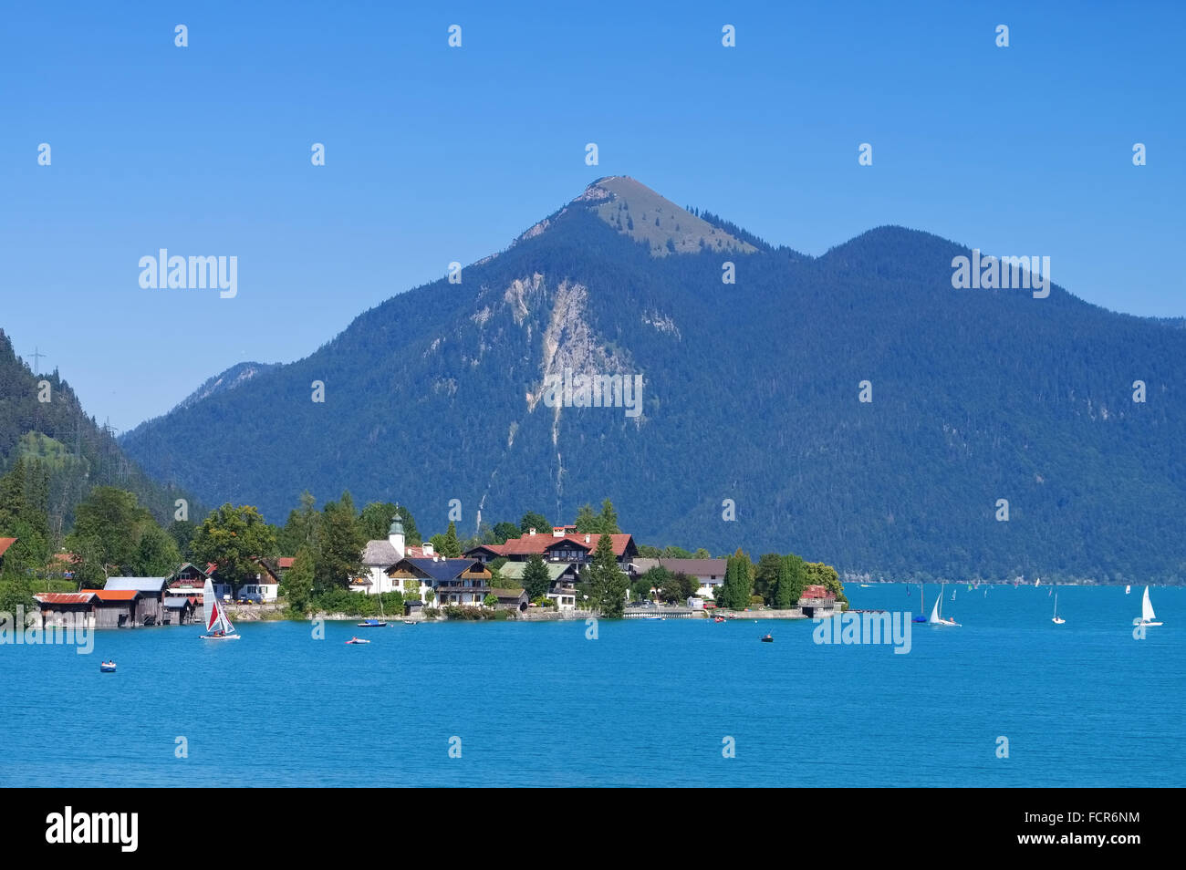Walchensee in Bayern, Alpen - Walchenlake in Bavaria, Alps Stock Photo
