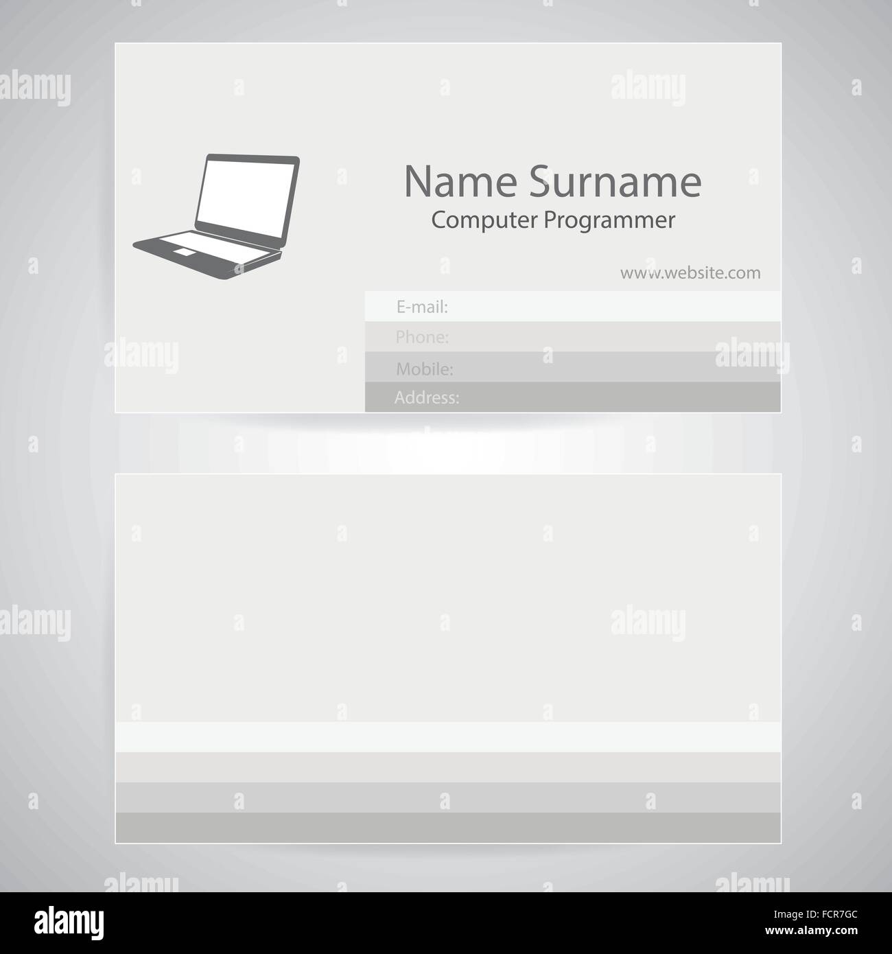 Calling card of computer programmer Stock Vector Image & Art - Alamy