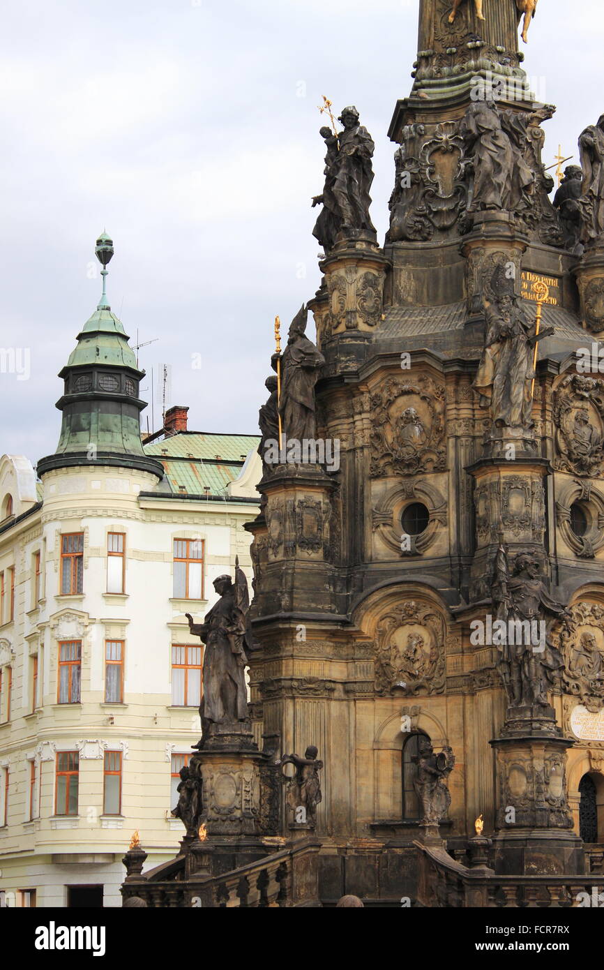 Holy Trinity Column in Olomouc, Czech Republic Stock Photo