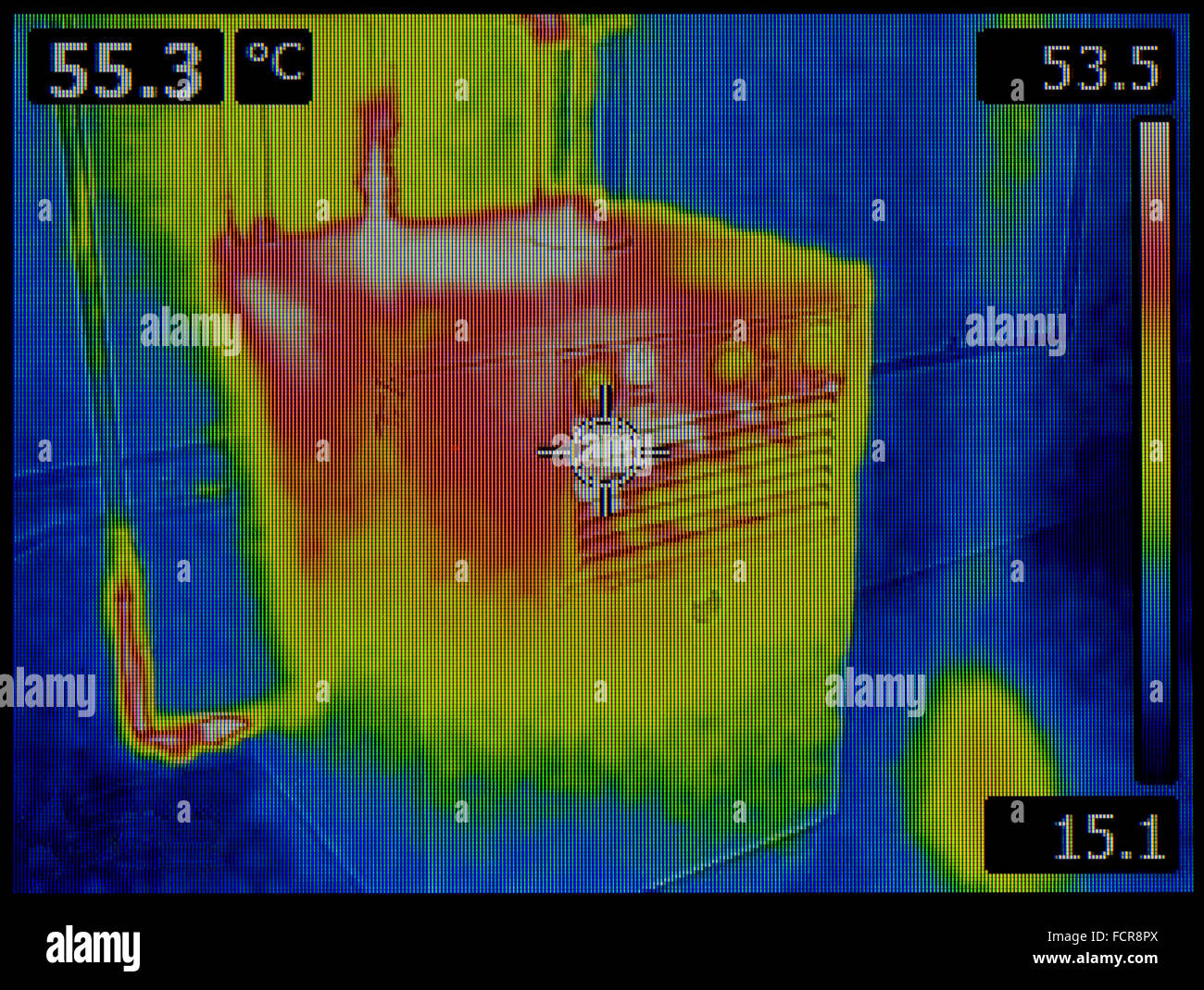 Central Heating Furnace Infrared Inspection Stock Photo Alamy