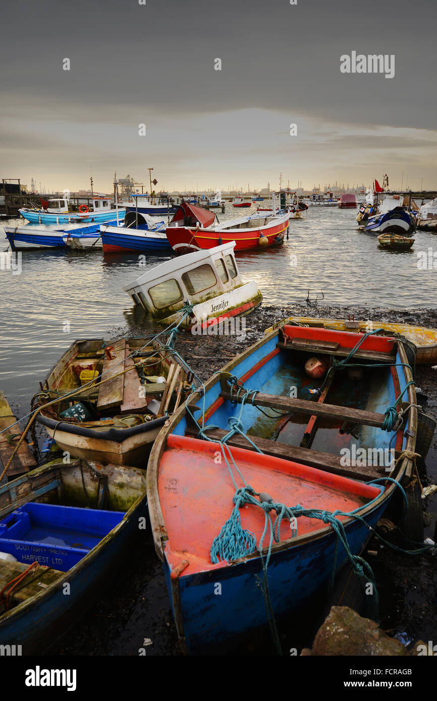 Paddy's Hole, South Gare at the mouth of the River Tees close to Redcar