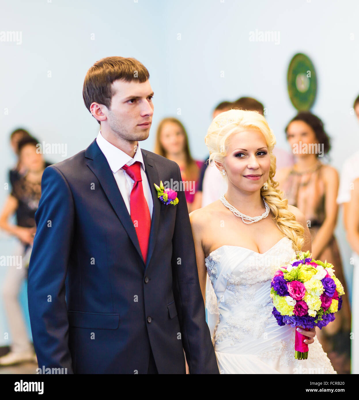 wedding theme, holding hands newlyweds Stock Photo - Alamy