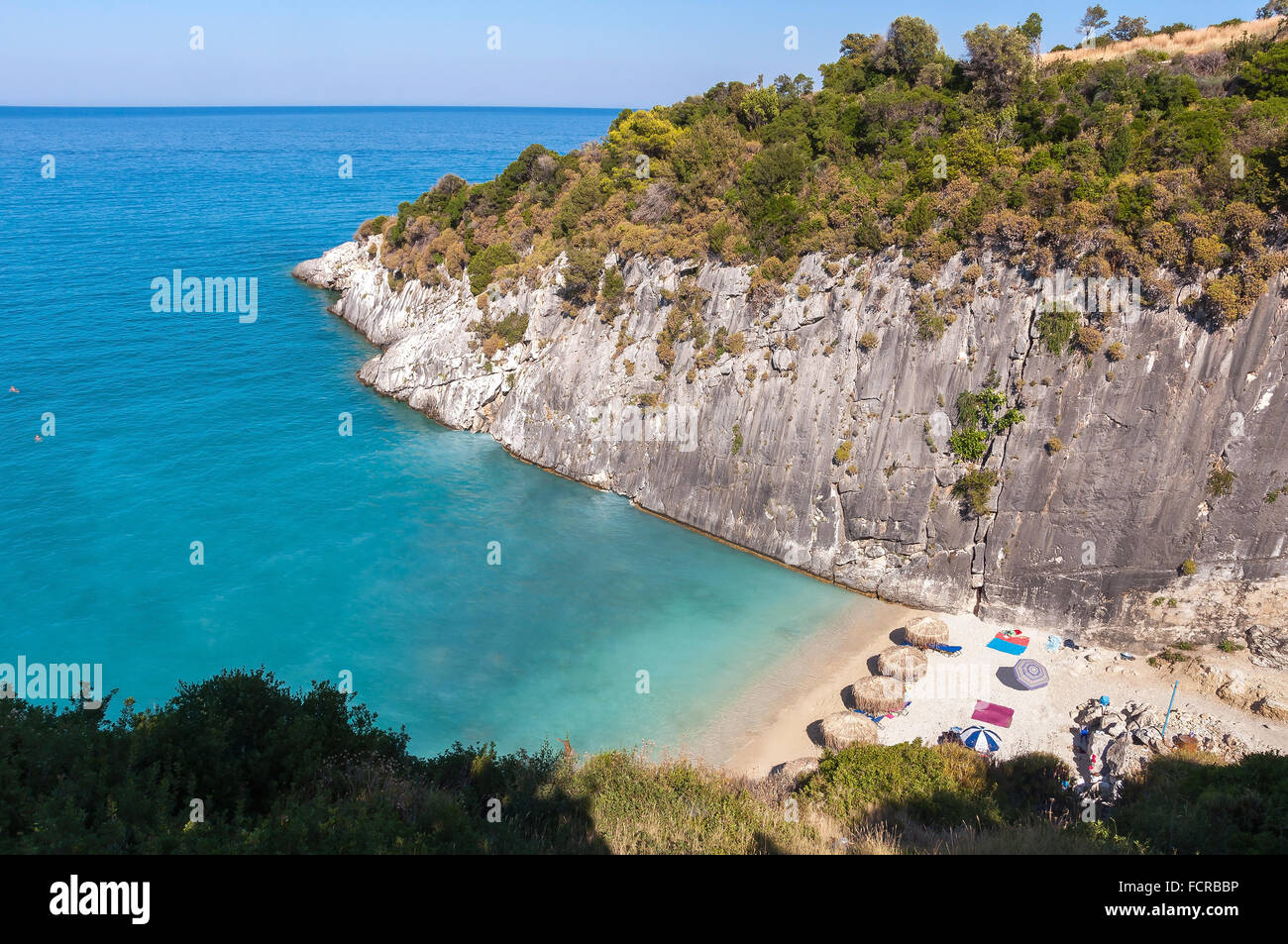 Xigia beach with a sulfur and collagen spring on Zakynthos, Greece
