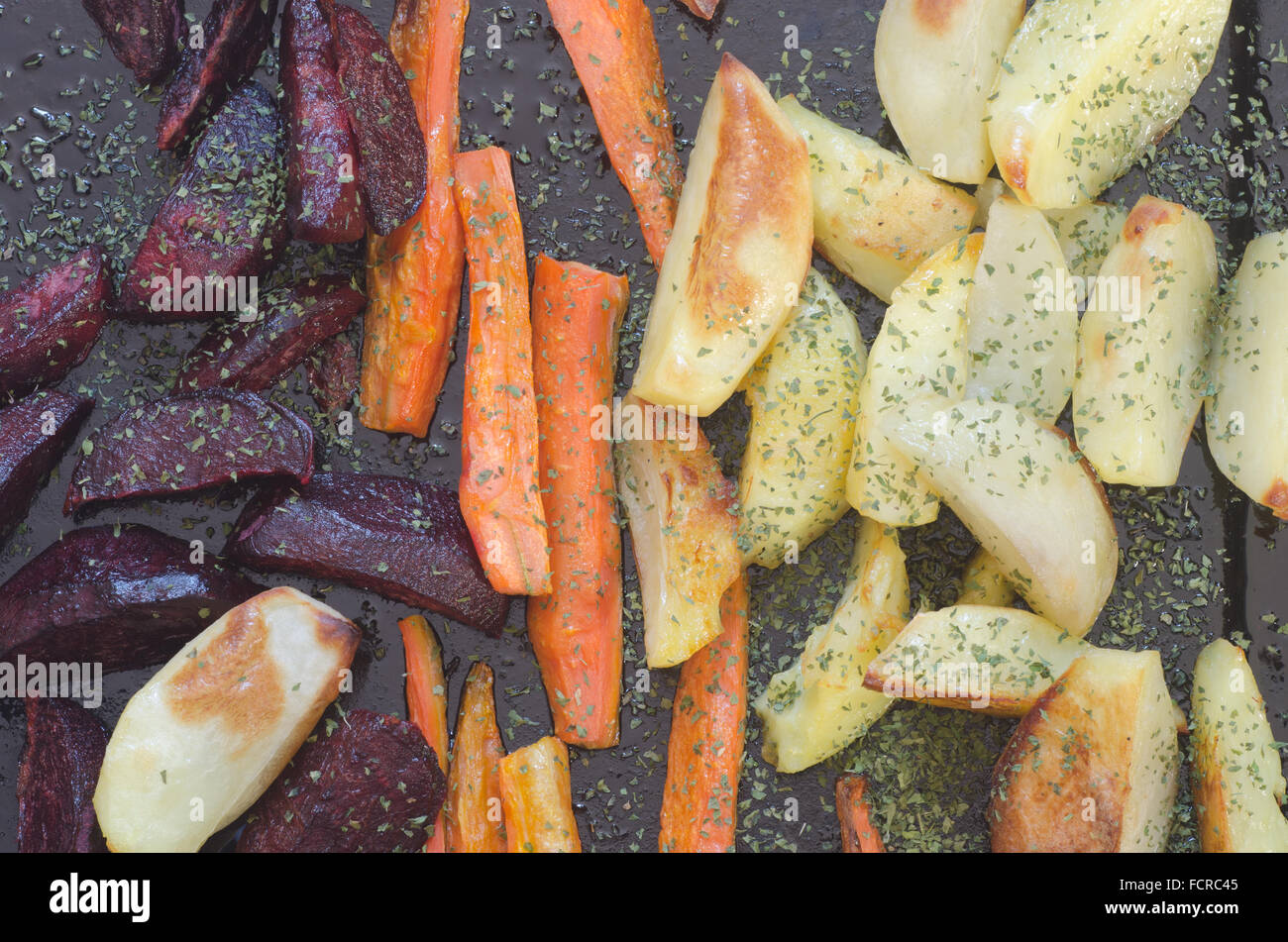 baked vegetables potatoes, carrots, beet Stock Photo Alamy