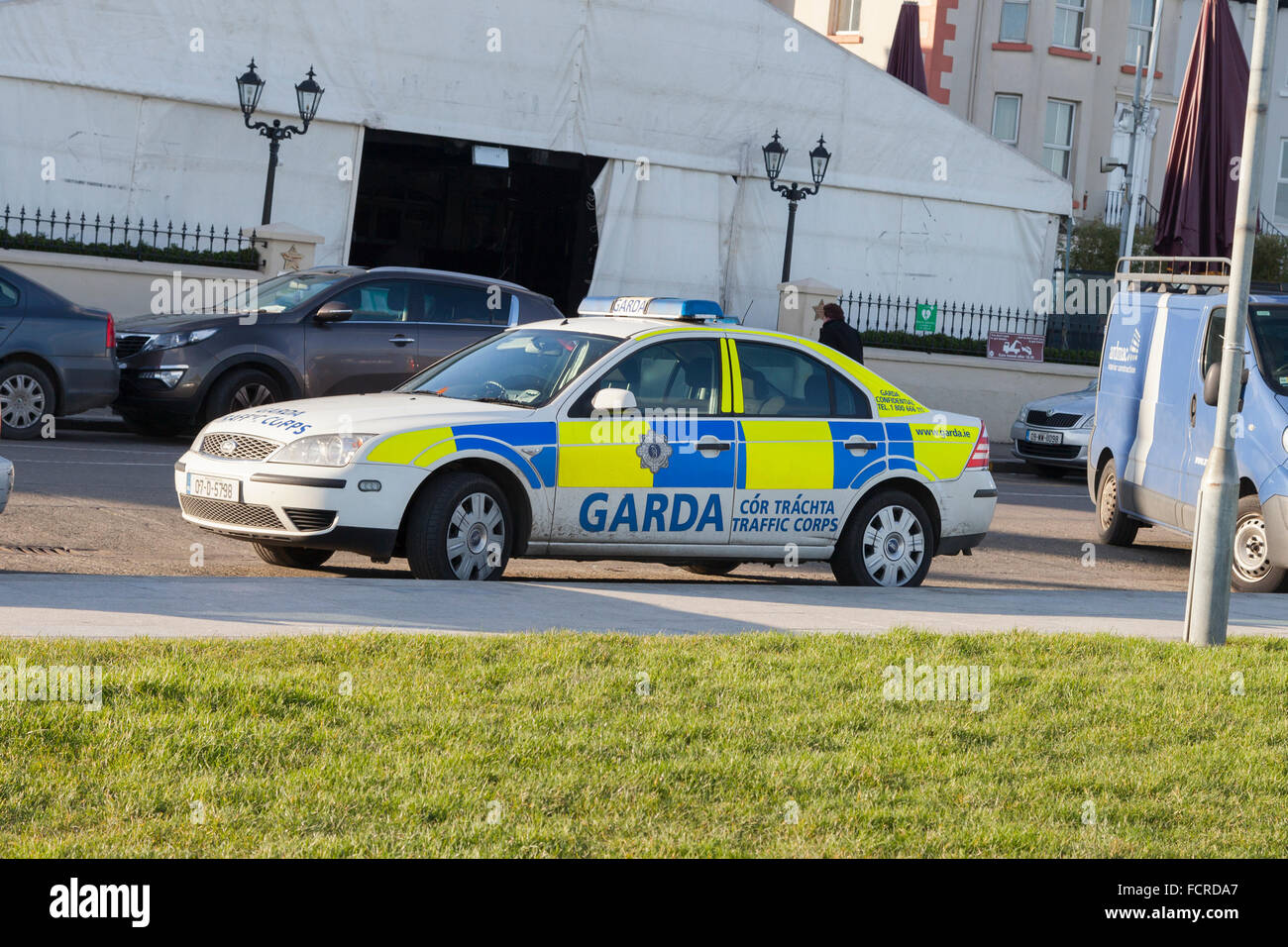 Garda car, traffic Stock Photo