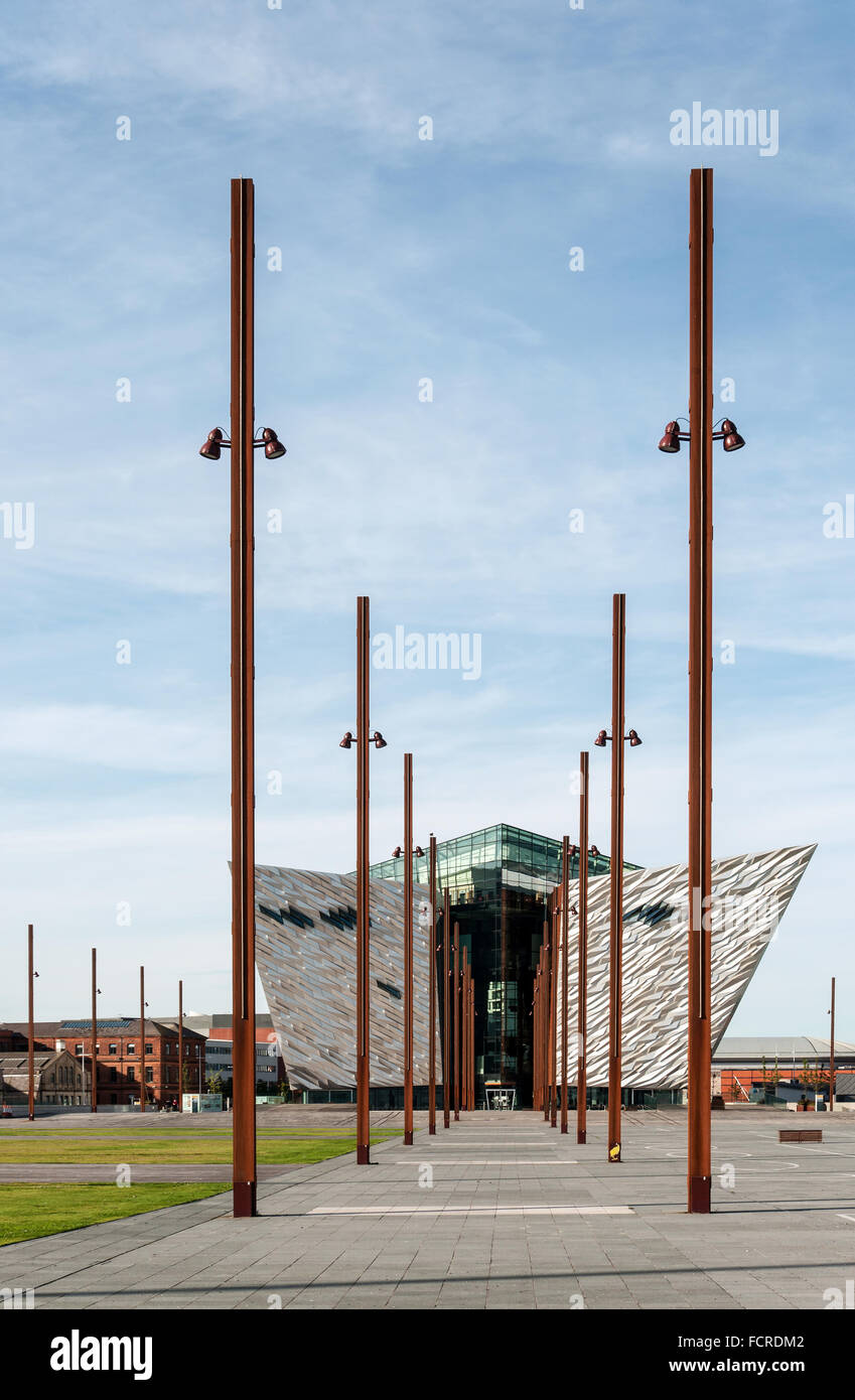 Titanic information centre and museum in Belfast. Stock Photo
