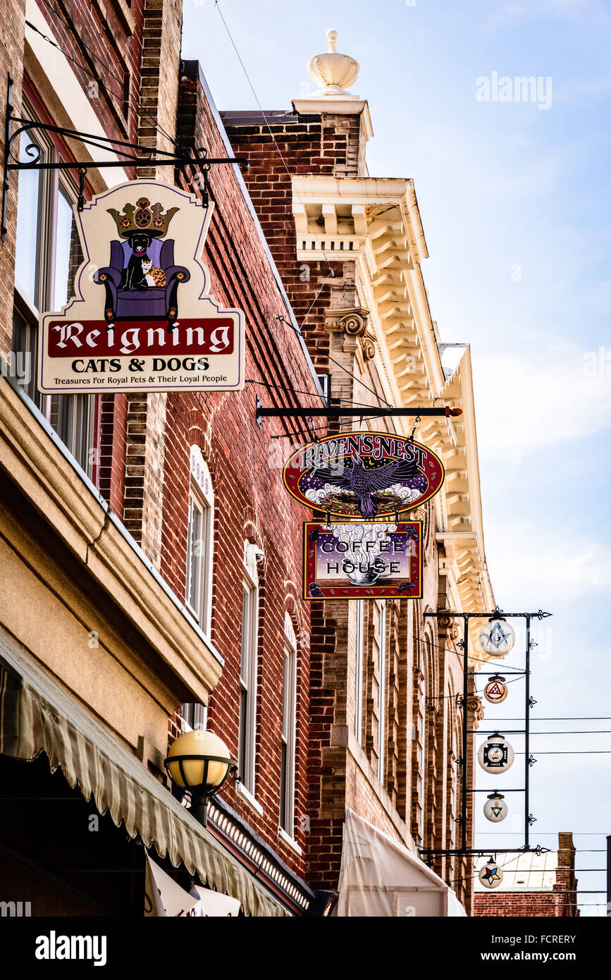 Shop Signs, East Davis Street, Culpeper, Virginia Stock Photo Alamy