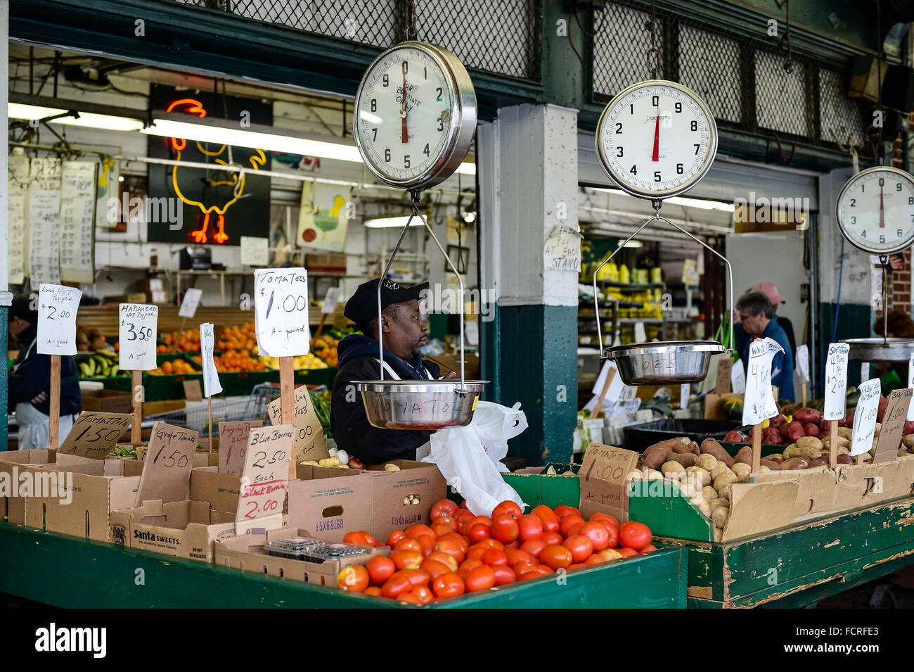 The Italian Market, Philadelphia, Pennsylvania, USA Stock Photo