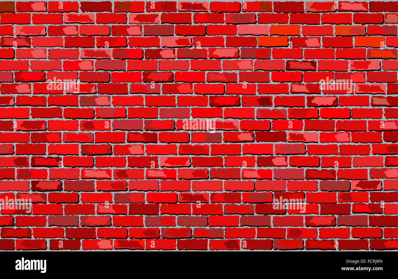 Red Brick Wall Stock Vector Image Art Alamy