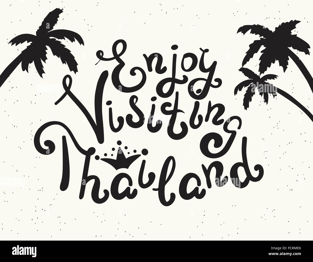 Enjoy visiting Thailand banner Stock Vector