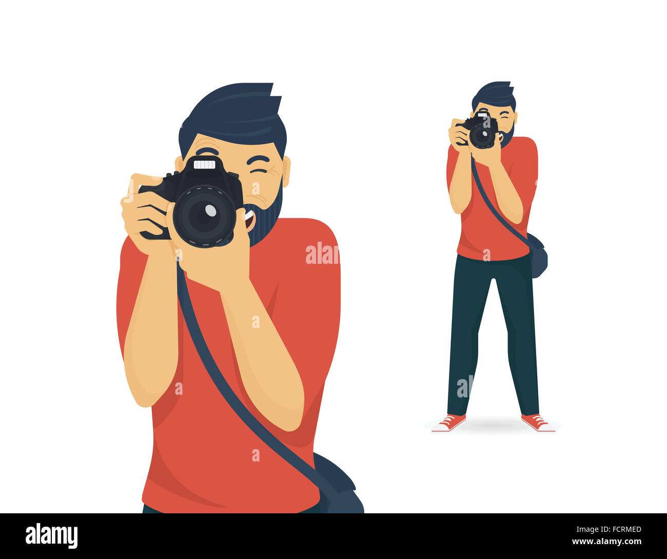 Using a dslr camera Stock Vector Images - Alamy