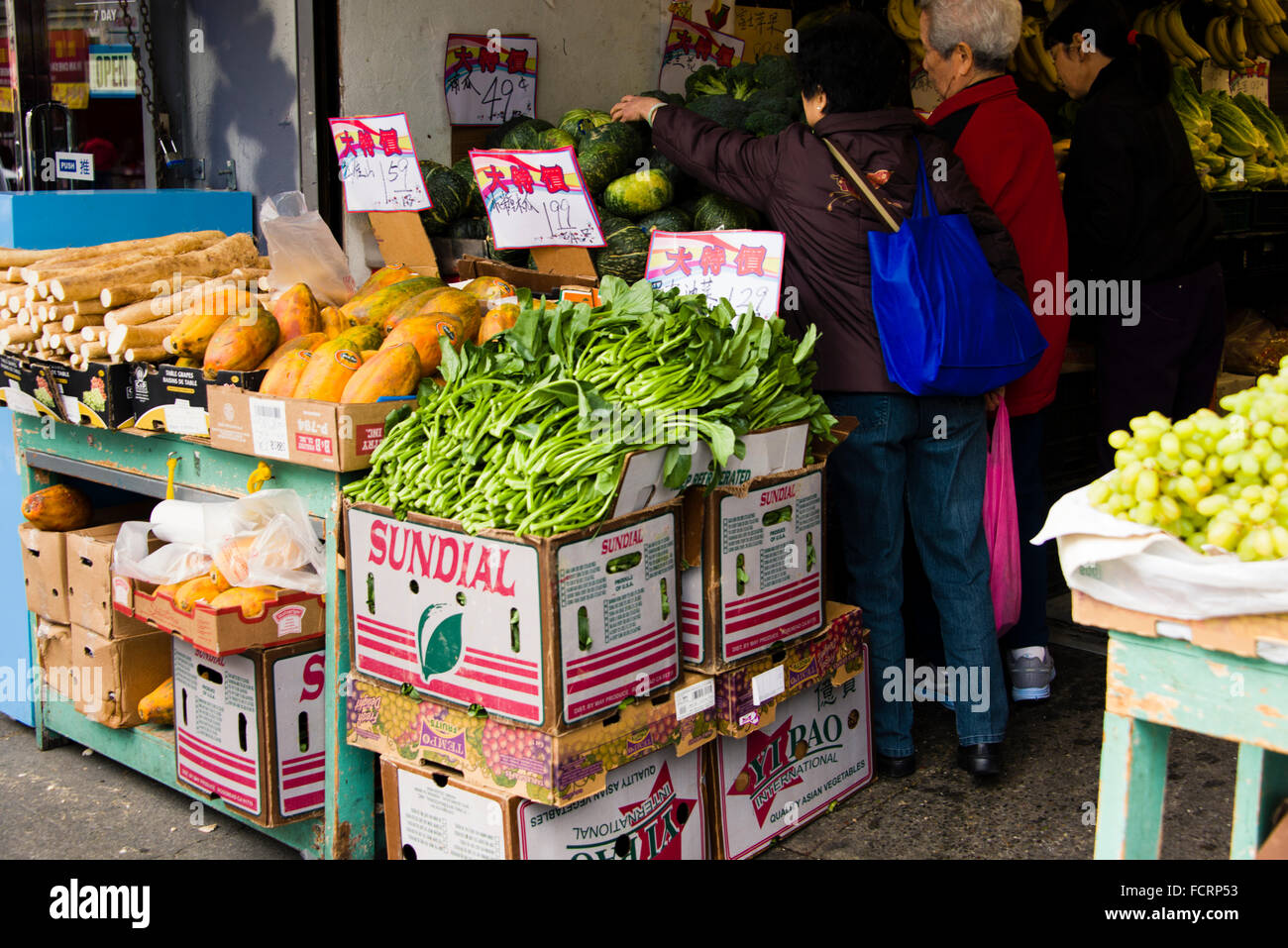 Produce market, Chinatown, San Francisco, California Stock Photo Alamy