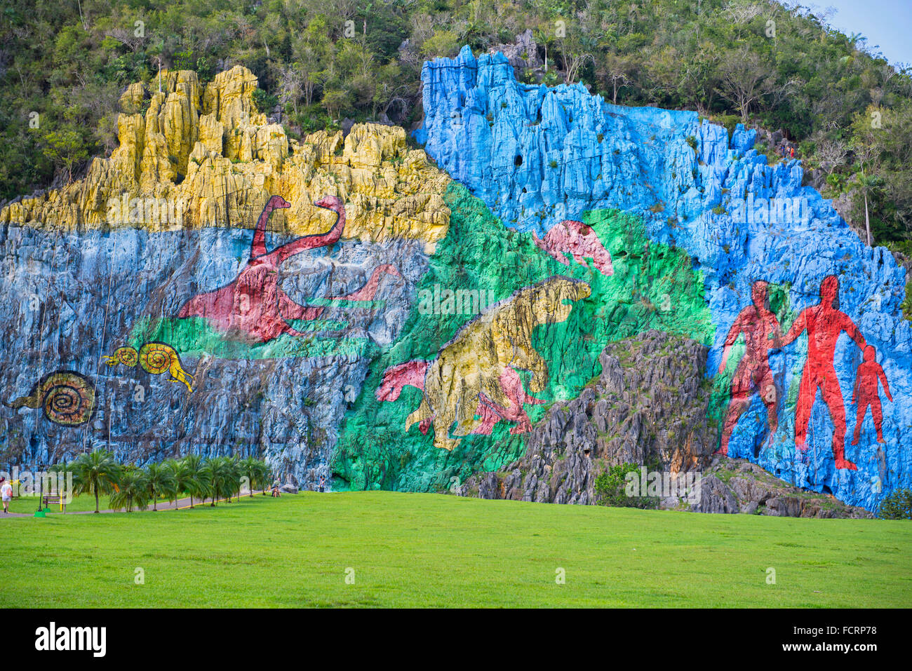 Vinales Valley Mural, Valle de Vinales Mural de la Prehistoria Stock Photo