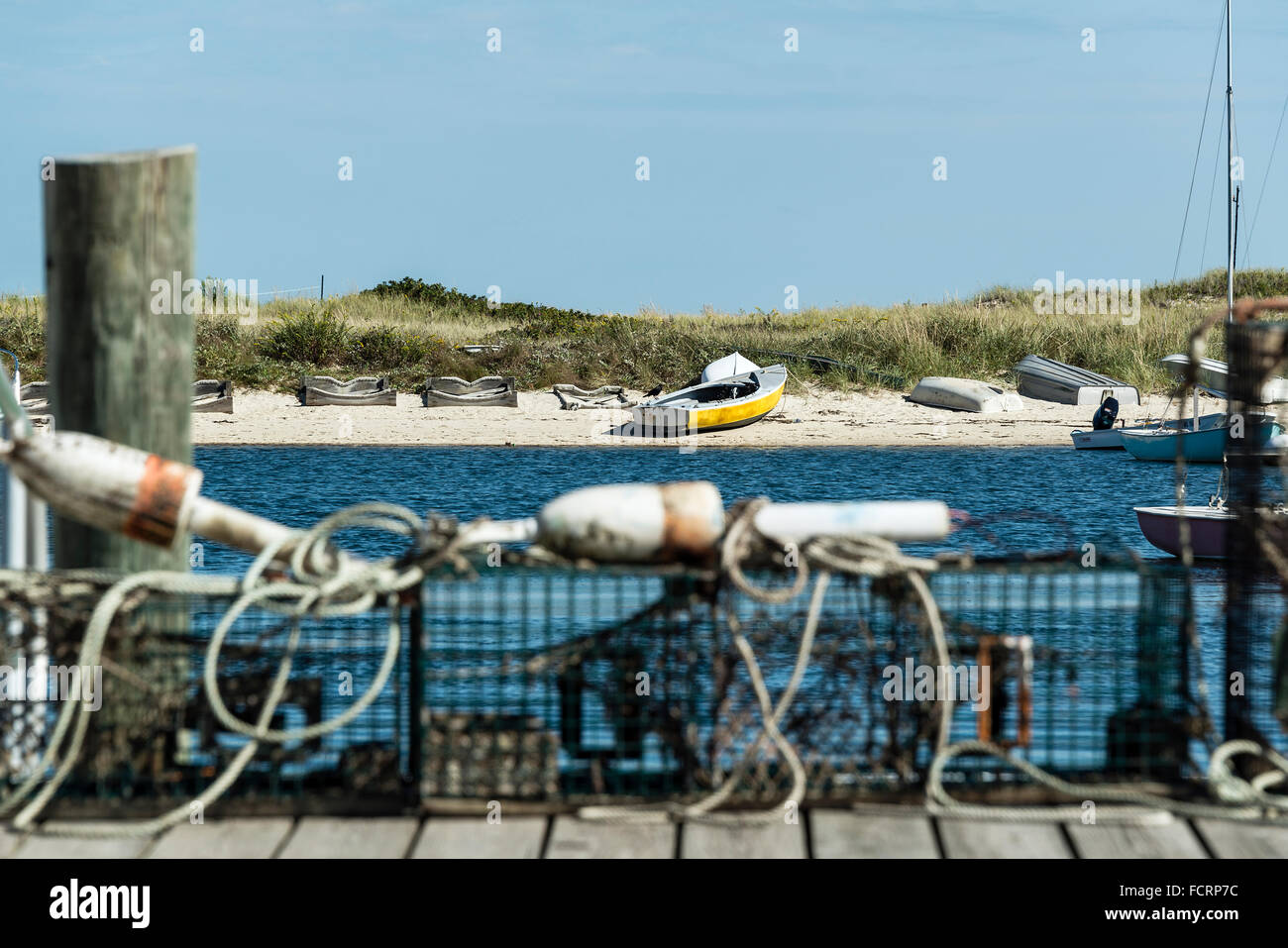 Lobster traps on dock, Oak Bluffs, Martha's Vineyard, Massachusetts