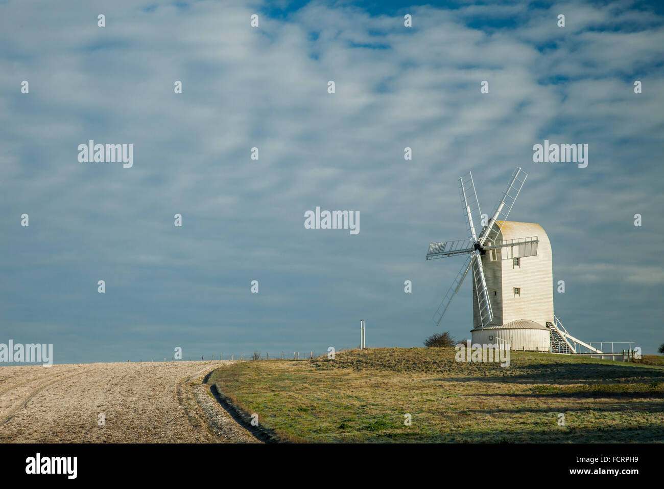 Ashcombe Windmill, East Sussex, England. South Downs National Park. Stock Photo