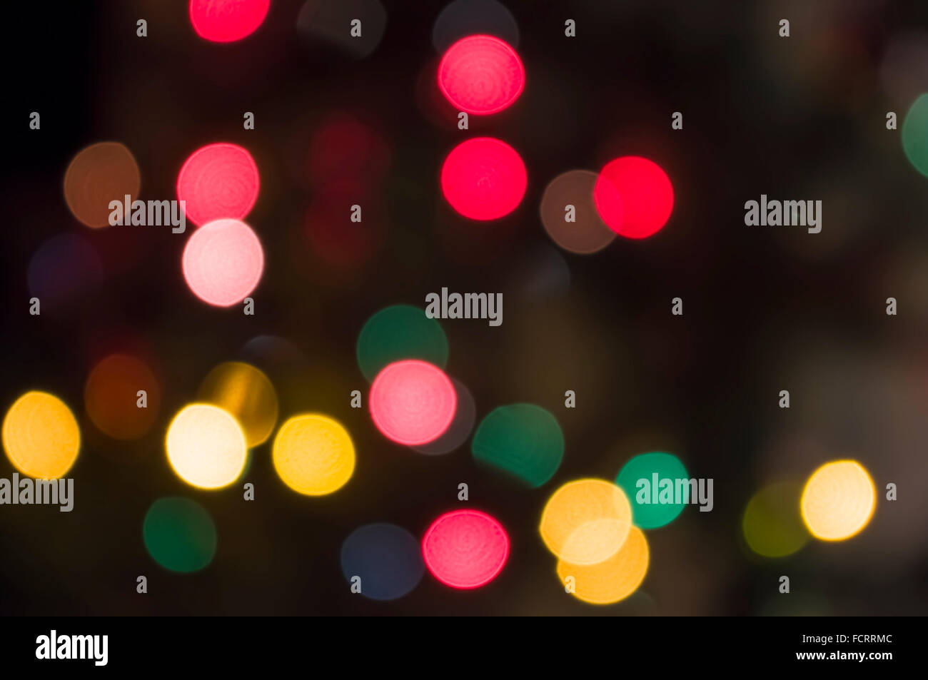 Abstract circular bokeh holiday background of Christmas light Stock ...