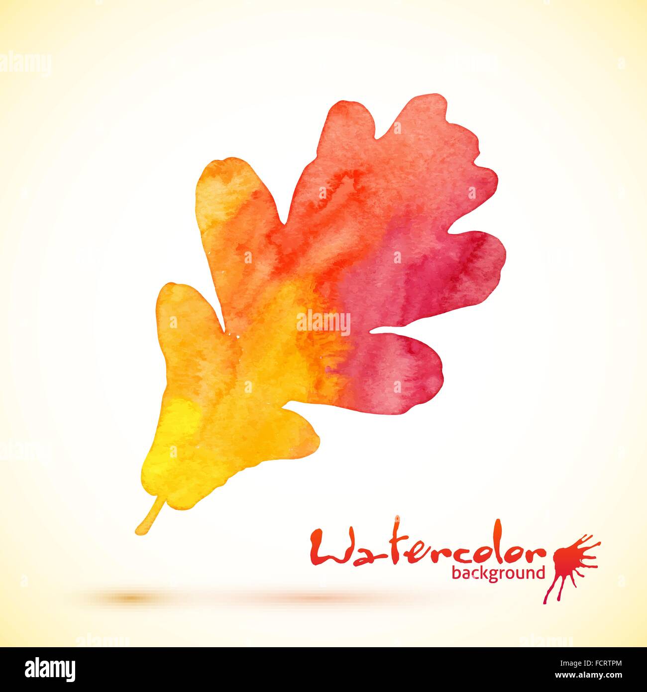 Orange oak leaf pattern Stock Vector Images - Alamy