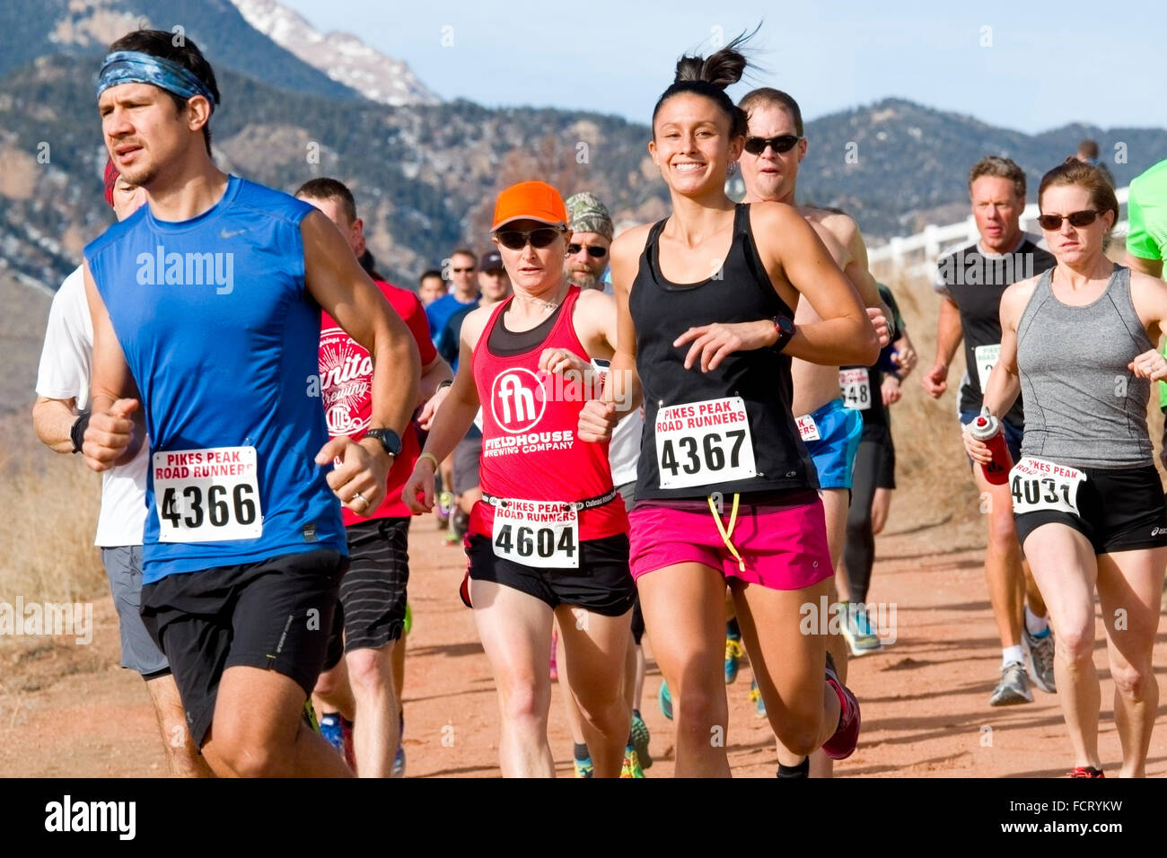 Runners in the PPRR Winter Series Stock Photo