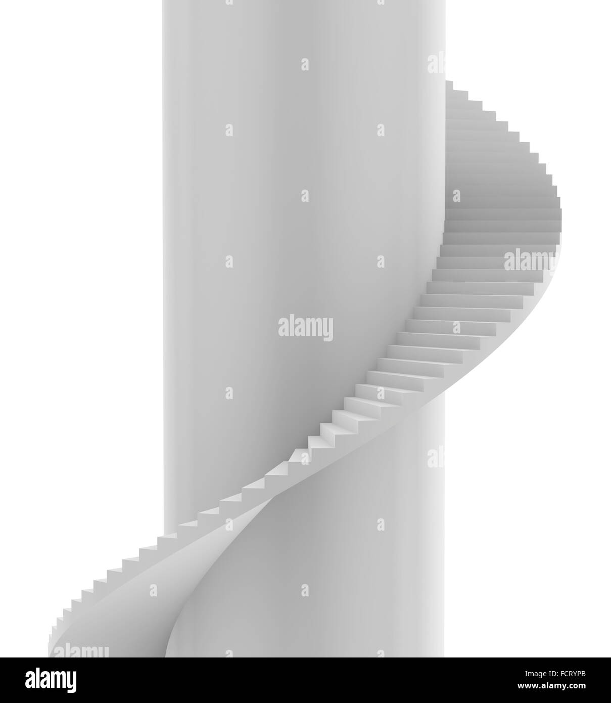 Spiral staircase. 3d render on white background Stock Photo - Alamy