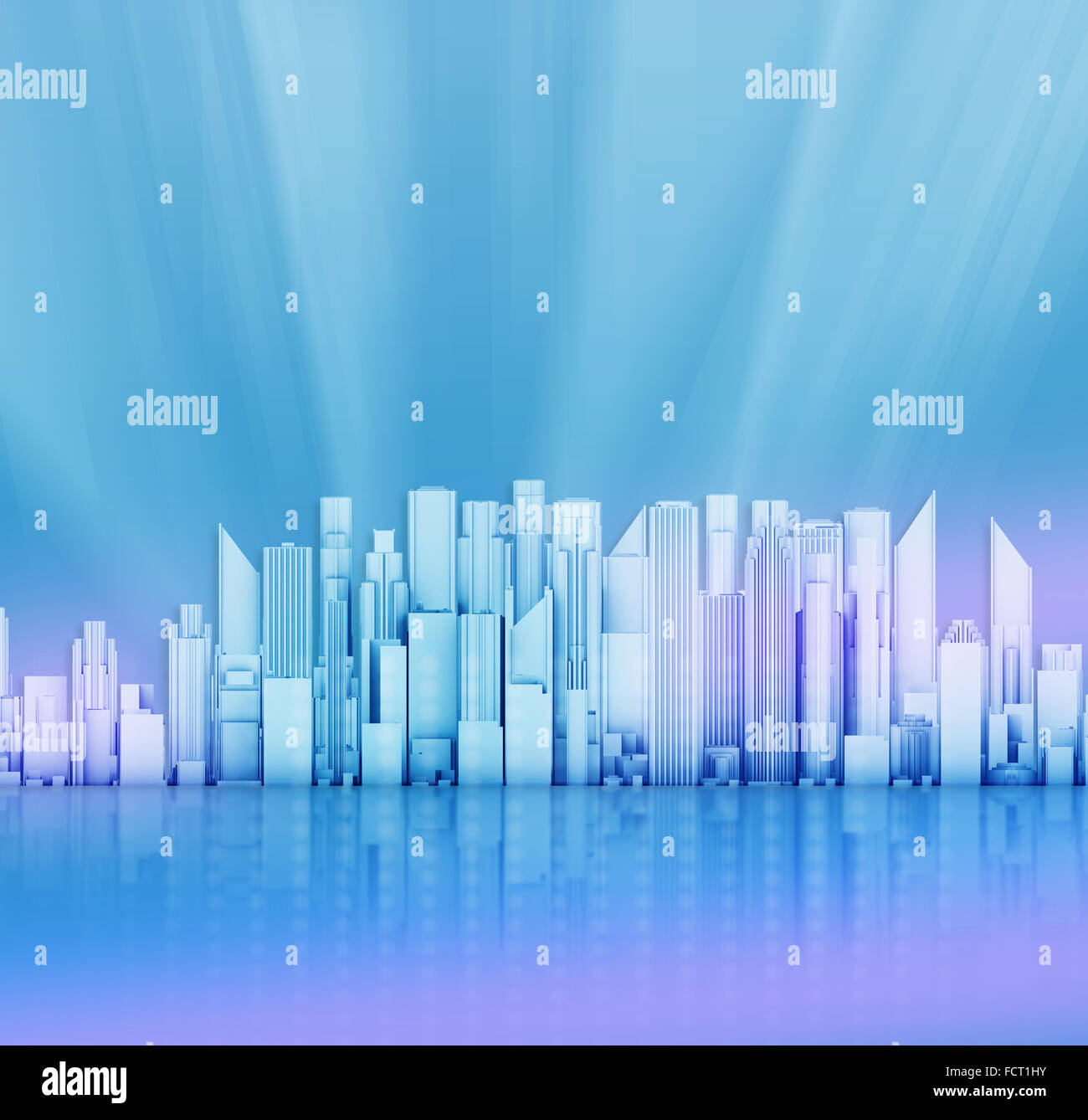Office skyscrapers on an abstract background Stock Photo - Alamy