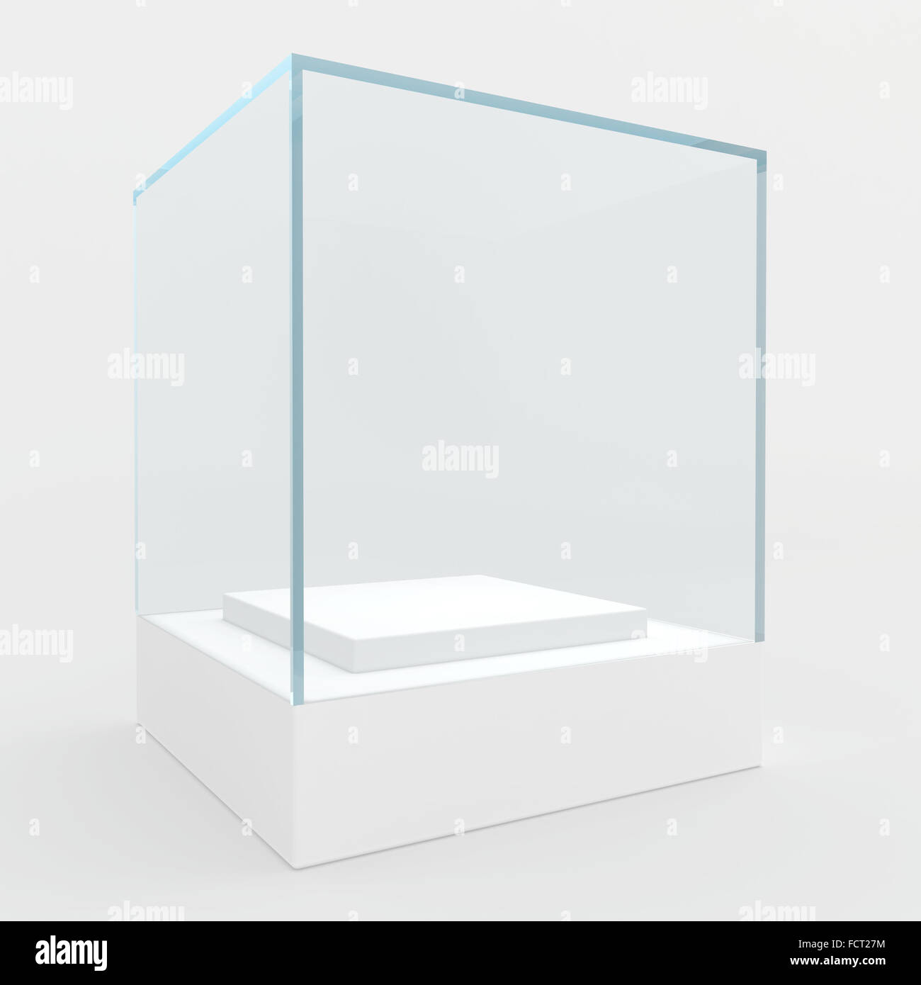 display case. 3d render. isolated on gray background Stock Photo
