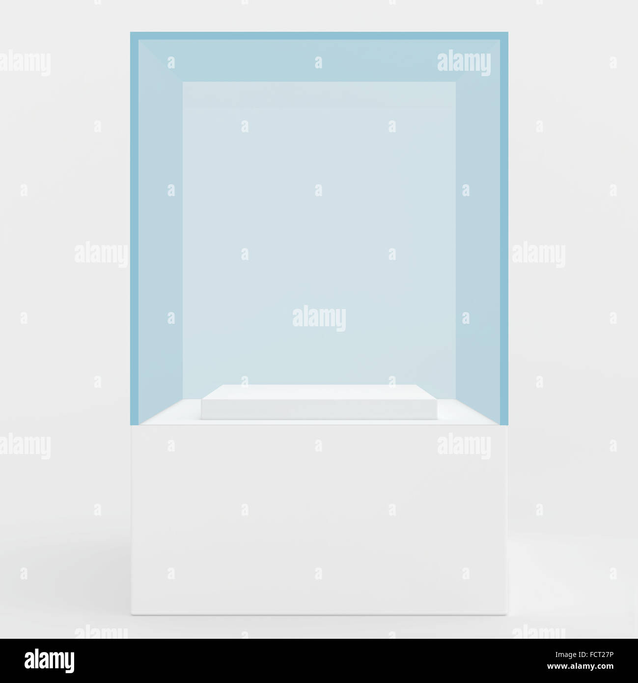 display case. 3d render. isolated on gray background Stock Photo - Alamy