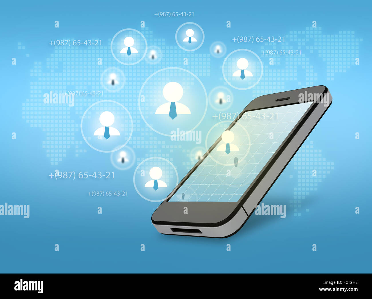 Group network for successful business in a smartphone Stock Photo Alamy
